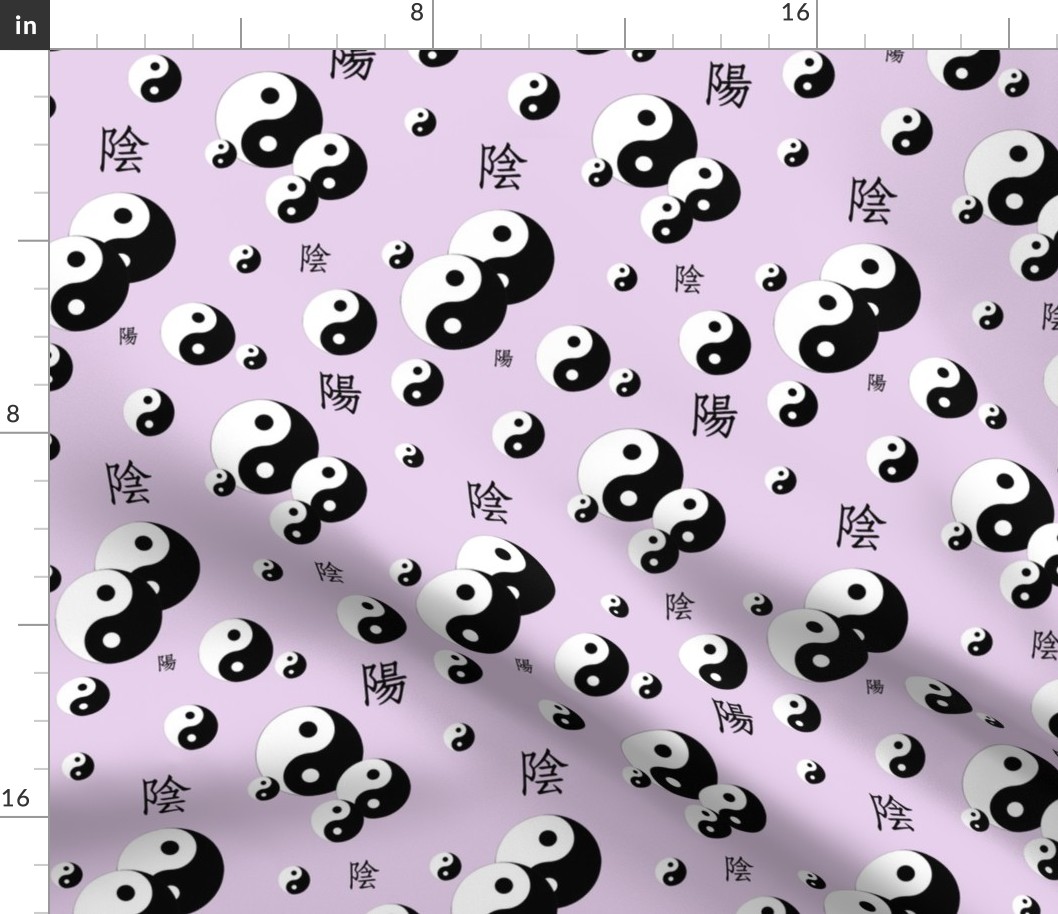 yin and yang - light lilac