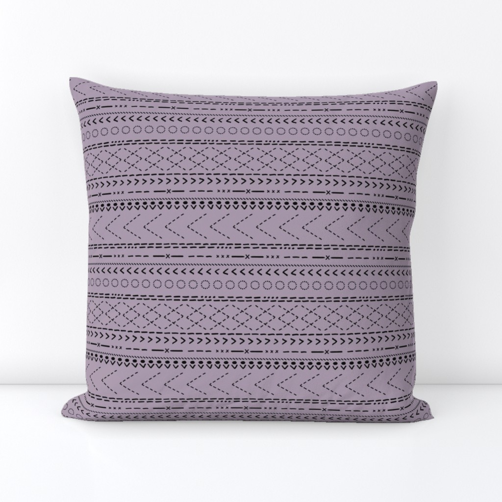 Minimal mudcloth bohemian mayan abstract indian summer aztec design winter lilac