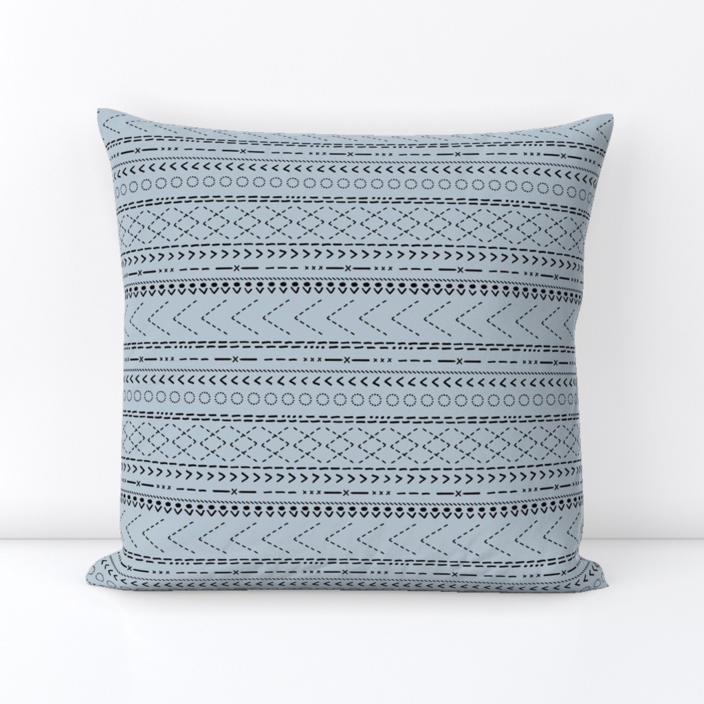 Minimal mudcloth bohemian mayan abstract indian summer aztec design ice winter blue