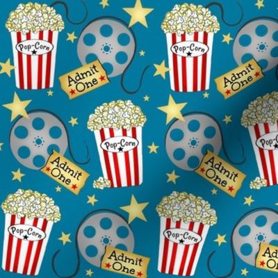 VIP Movie Night / Theater Pop-Corn / Teal Blue  