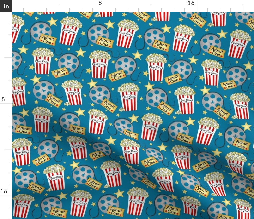 VIP Movie Night / Theater Pop-Corn / Teal Blue  