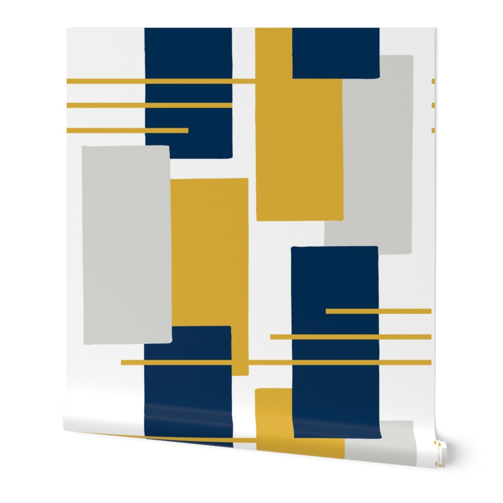 Rectangles in Blue, Gray and Yellow