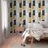 Rectangles in Blue, Gray and Yellow