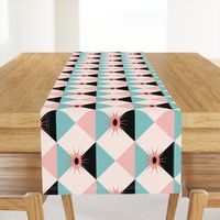 Atomic Sunburst Blocks Pink Blue Large