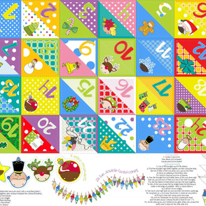 Advent Carnival Calendar kit (with 24 double-faced cones + bonus) - pls zoom