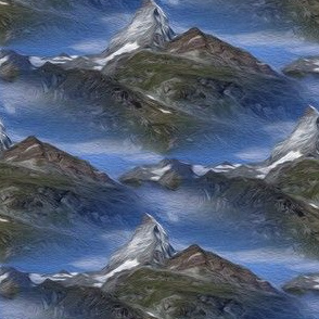 matterhorn in zermatt - painting effect