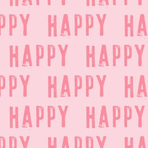 happy - 2 tone pink LAD19