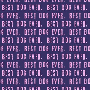 best dog ever. pink on purple - LAD19
