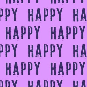 happy - 2 tone purple LAD19