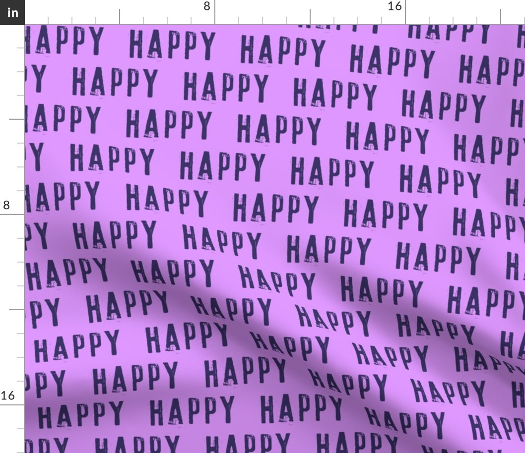 happy - 2 tone purple LAD19