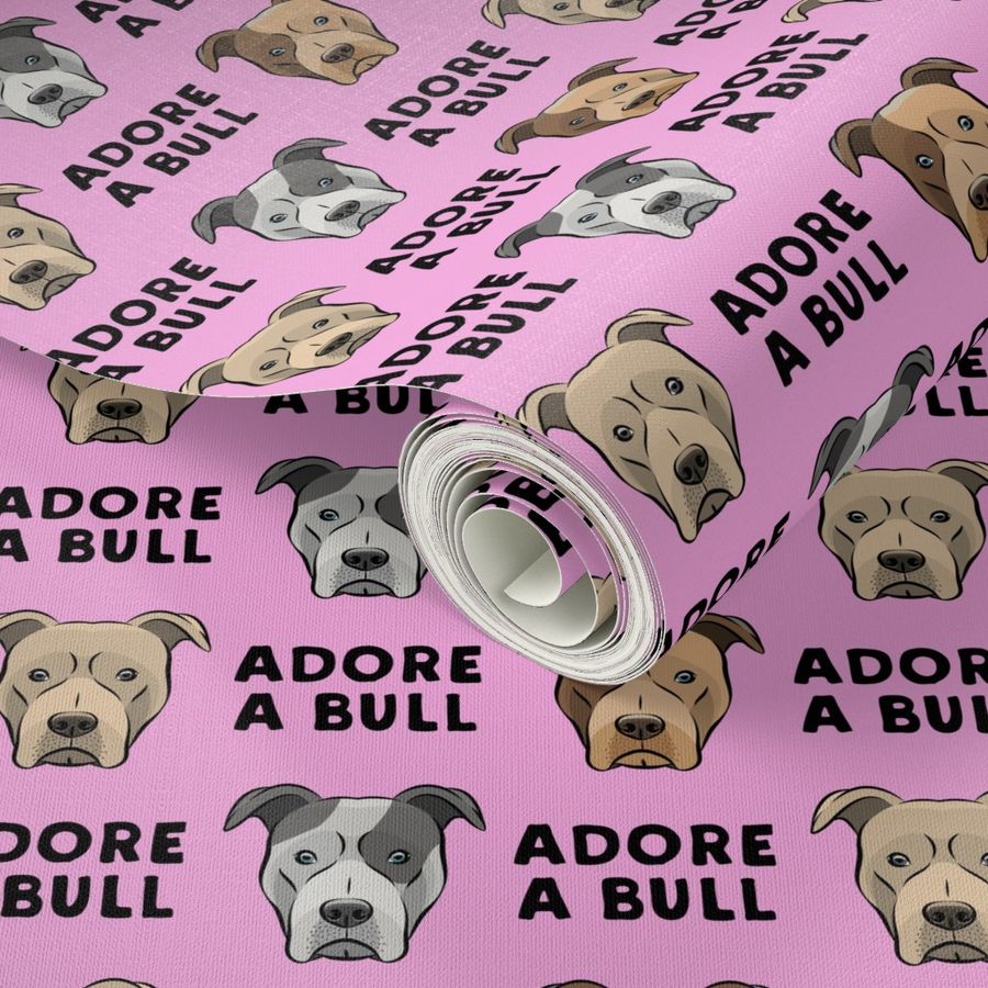 ADORE A BULL - black on pink - LAD19