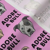 ADORE A BULL - black on pink - LAD19