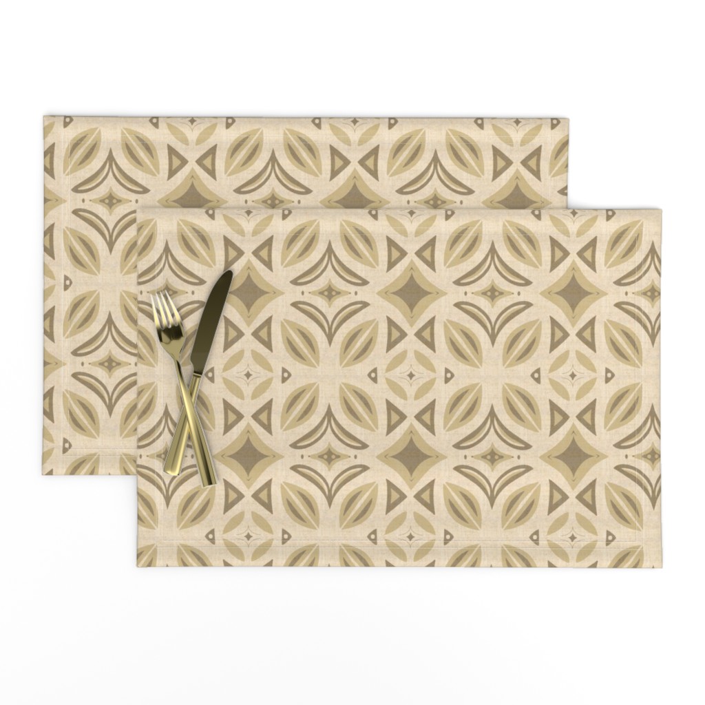 Abstract Bohemian Butterfly in Beige