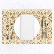 Abstract Bohemian Butterfly in Beige