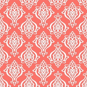 Indian Damask on Living Coral