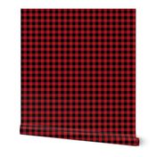 1/4 " buffalo plaid black and red kids cute nursery hunting outdoors camping red and black plaid checks