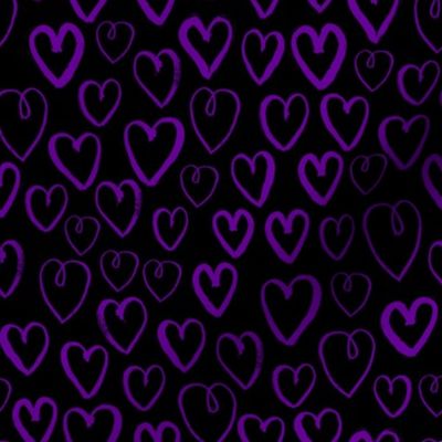 purple hearts fabric - purple heart fabr | Spoonflower