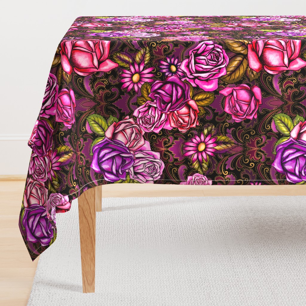 Moody floral damask