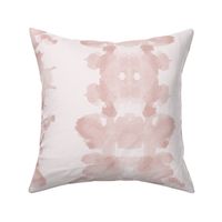 Shell Pink on palest pink double inkblot
