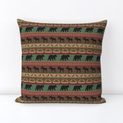 Moose Bears Canoe Stripe Medium