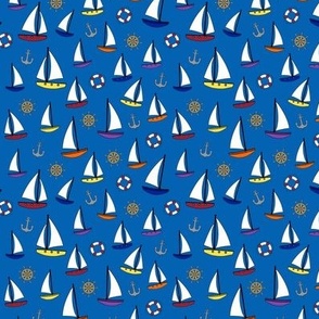 Sailing on Dark Blue - small scale
