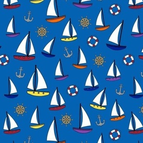 Sailing on Dark Blue - medium scale