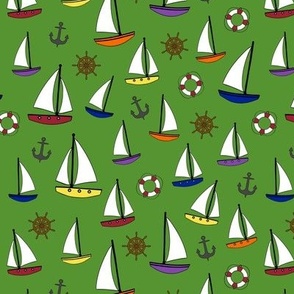 Sailing on Green - medium scale