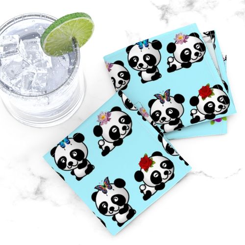 Playful Pandas - Blue