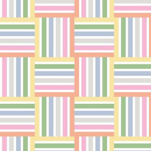 Stripe Squares pastel brights