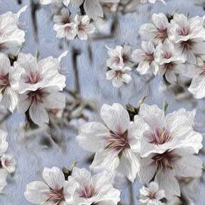 almond blossoms 2 - large - painting effect