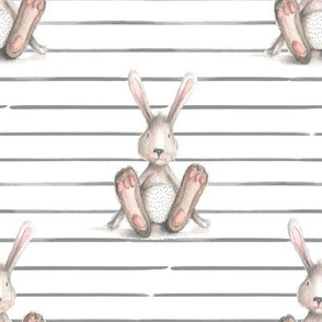 8" Thumper Rabbit // Gray Stripes