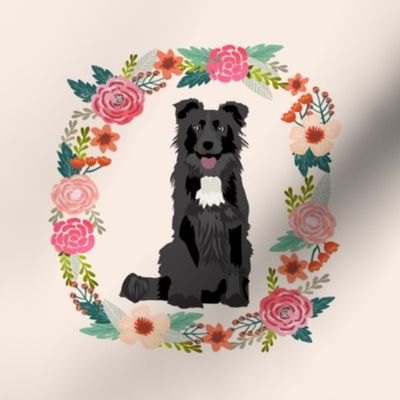 border collie wreath - 8" wreath dog 
