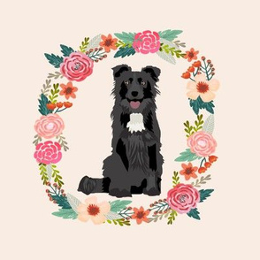 border collie wreath - 8" wreath dog 