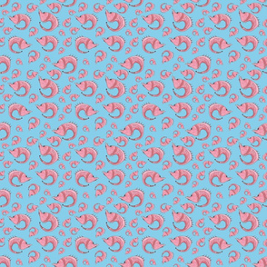 Pooty Fish Sky Blue Background