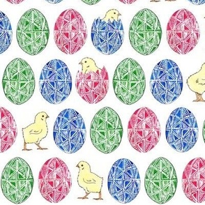 Easter egg chicks