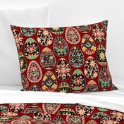 Pysanky Floral Red