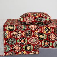 Pysanky Floral Red