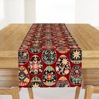 Pysanky Floral Red