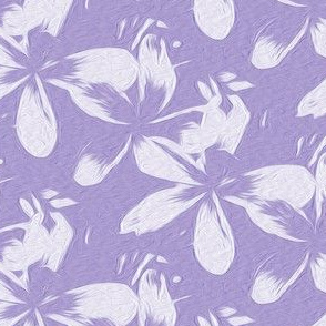 frangipani - violet - large - painting effect