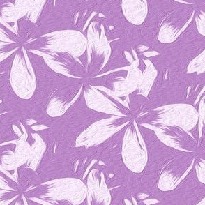 frangipani - lilac - large - painting effect