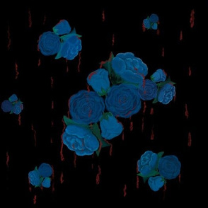 Bleeding blue roses