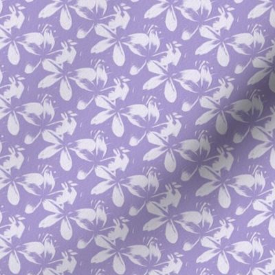 frangipani - violet - small - painting effect