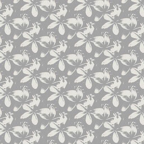 frangipani - gray - small - painting effect