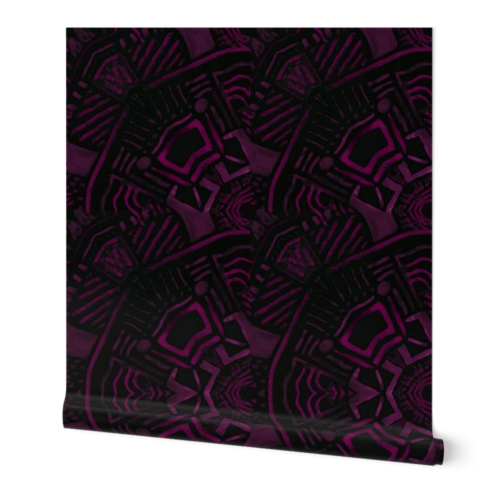 art deco astec velvet fuchsia