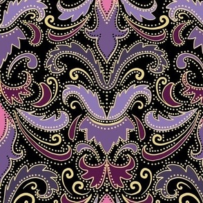 Purple and mauve damask