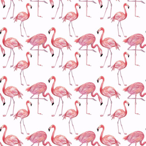 Watercolour Flamingo Fabric
