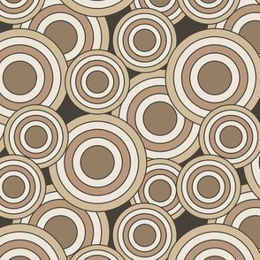 concentric circles beige, tan, brown