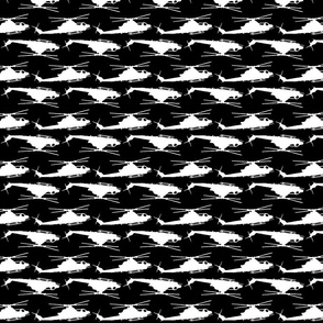 Cobra Zulu Helicopter in a black and white offset pattern-ch
