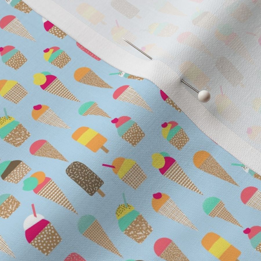 MINI - ice cream fabric - summer fabric, Fabric | Spoonflower