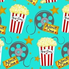VIP Movie Night / Theater Pop-Corn / Aqua Retro  